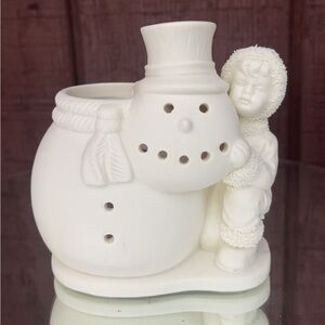 EUC - Delagar Collectibles Porcelain ⛄️ Tealight Holder